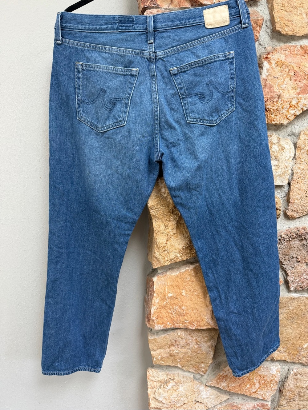 AG Adriano Goldschmied Women's Boyfriend Jeans - Light/Medium Blue Wash - Picture 8 of 8